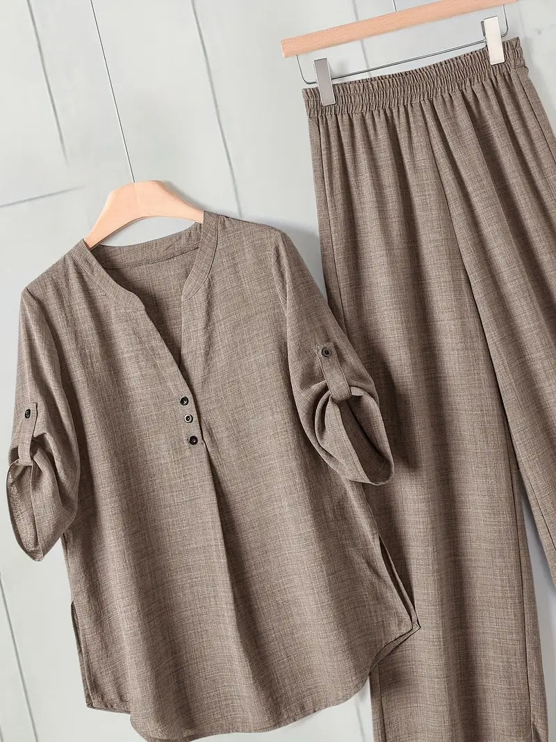 Comfort Chic: Plus-Size Soft & Comfort material Shirt & Pants Set