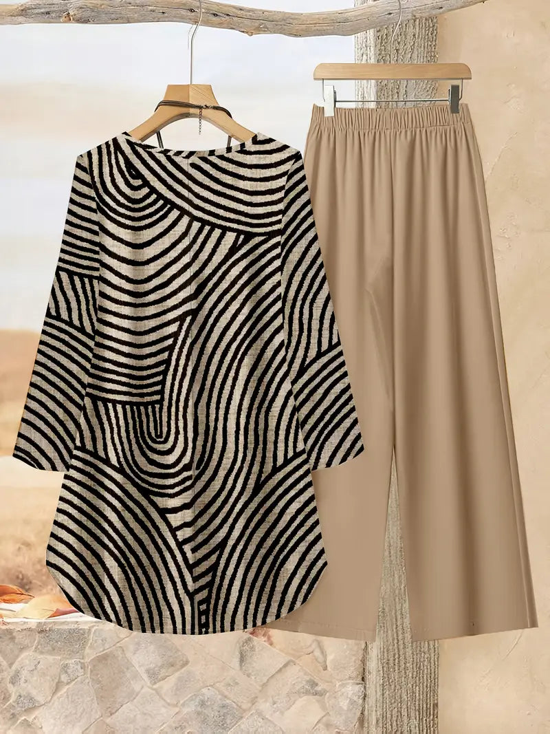 Comfort Chic: Plus-Size Soft & Comfort material Shirt & Pants Set