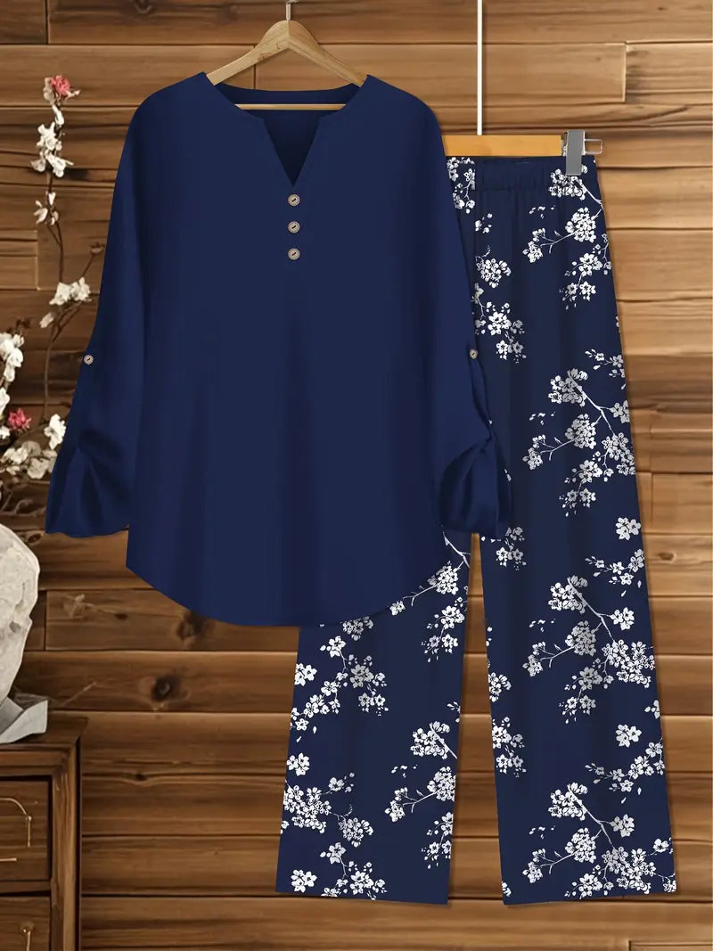 Comfort Chic: Plus-Size Soft & Comfort material Shirt & Pants Set